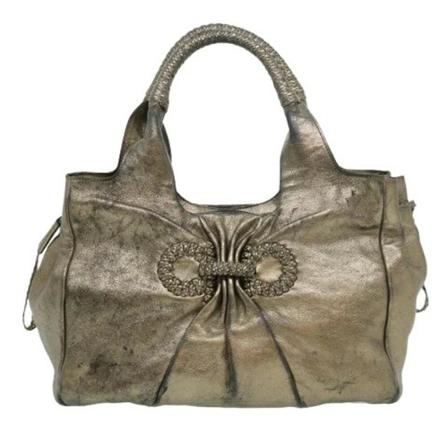 Salvatore Ferragamo Pre-owned, Leather Shoulder Bag Grijs, Dames, Maat:ONE Size,Zilver