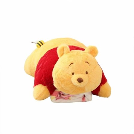 Pillow Pets Winnie The Pooh, Plushdyr 45*50cm, Flanellteppe 150*100cm