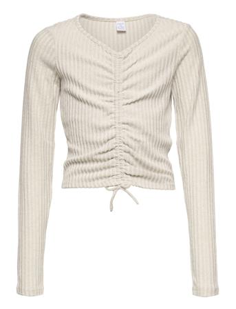Top Cosy Rib T-shirts Long-sleeved T-shirts Beige Lindex