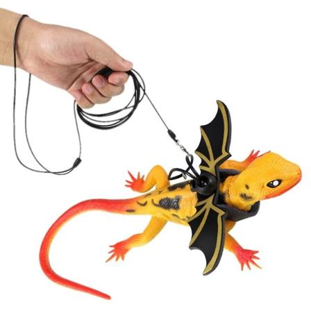 Lemmikkivaljaat, 3 nahkaparraa Dragon Lizard -valjaat riippumattosarja, säädettävä ulkovaljaiden talutushihna pienille lemmikkieläimille 