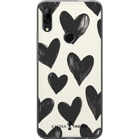 Kompatibel Mobilcover til Huawei Huawei P Smart Z Cactus and Friends - Bold Black Love Pattern