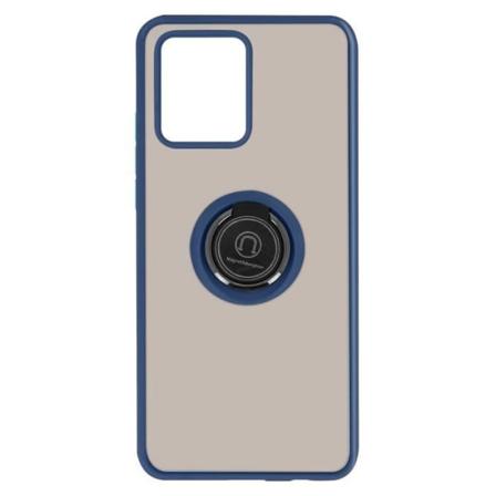 Realme 8 og 8 Pro Case Bi-materiale Metal Ring Blå Støtte