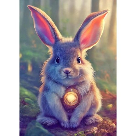 Diamond Painting / Diamantmålning - 30x40cm - Kanin