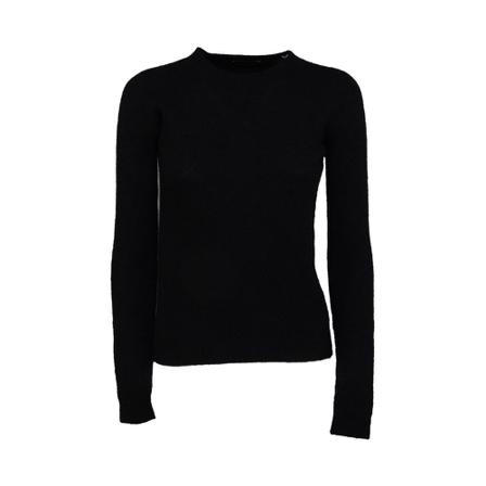 Roberto Collina, Round-neck Knitwear Zwart, Dames, Maat:M