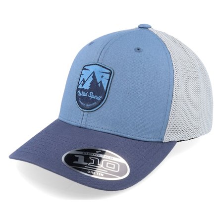Wild Spirit - Blå trucker Kasket - Shield Peak Blue Tones 110 Trucker @ Hatstore