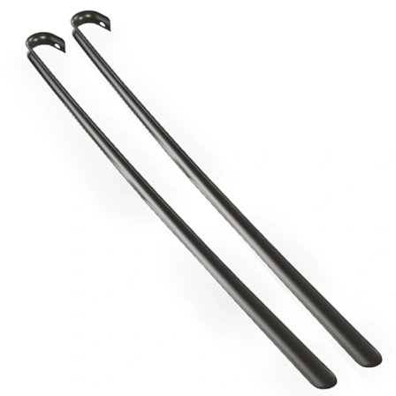 2-pack - Skohorn i metall - Extra långt - 80 cm svart 2-pack