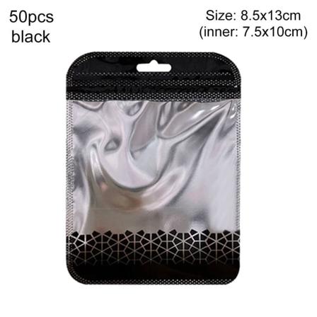 Självförslutande påsar Förpackningspåse SVART 8.5CMX13CM50PCS 50PCS black 8.5cmx13cm50pcs-50pcs