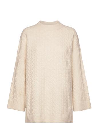Vmheidi Wide Ls O-Nk Long Pullove Ga Boo Cream Vero Moda