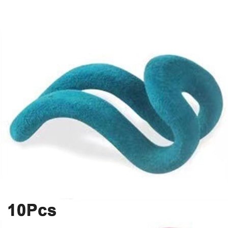 10 Stk Flocking Tøjstativ Tøjbøjle LYSEBLÅ