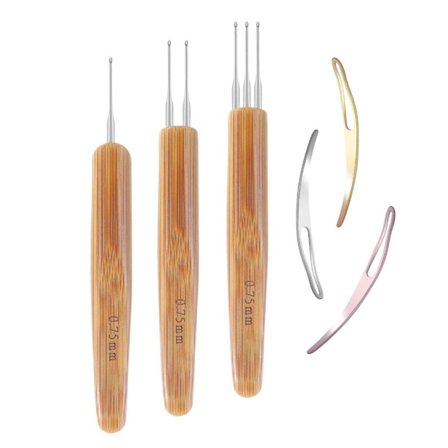 Dreadlock Crochet Virkkauskoukut hiuksille virkattuihin hiuksiin