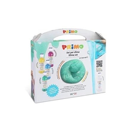 Vattenlim - PRIMO - Sortiment av 4 flaskor - Gul, Lila, Cyan, Grön - 240 ml - Lösningsmedelsfri