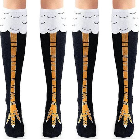 2 par kycklingfötter strumpor nyhet roliga galna kycklingben strumpor kalkonstrumpor roliga presenter till fest