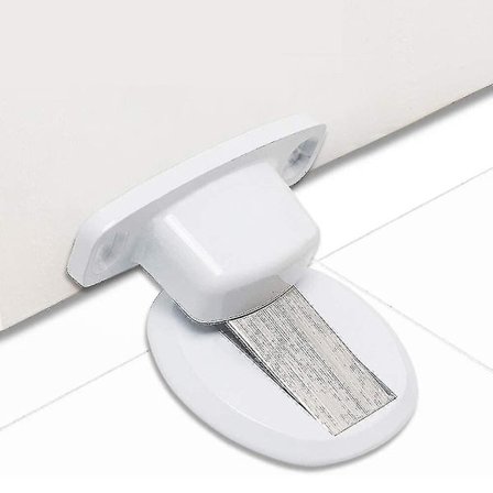 Dörrstopp med 3M självhäftande dolda skruvar vit