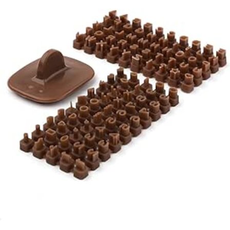 Bogstavstempler til ler, polymerler værktøj ler keramikfrimærker i små bogstaver til Cookie Stamp DIY Craft