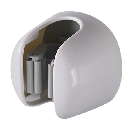 Veggmontert moppholder uten boring Sikker feste Anti-fall kosthenger for bad Kjøkken Balkong Grå Hvit