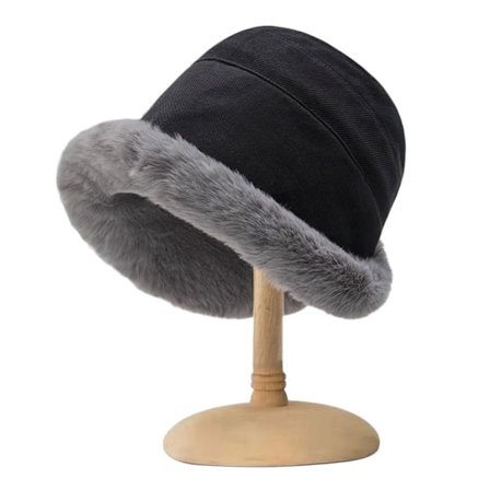 Dam Vinter Bucket Hat Fuskpäls Varm Panama Hat