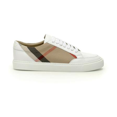 Burberry, House Check Sneakers Wit, Dames, Maat:36 EU,Katoen,print