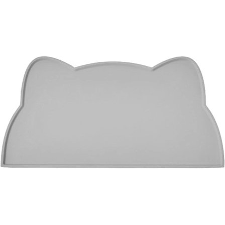 Katte- og hundebøllemad, silikonebøllemad, skridsikker og vandtæt kæledyrsfodermad (mørkegrå)