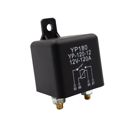 120A relæ 12v til f.eks. ekstra lys, xenon el. led-rampe "Heavy Duty"