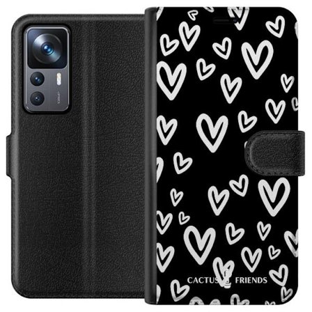 Kompatibel Tegnebogsetui til Xiaomi Xiaomi 12T Pro Cactus and Friends - Handdrawn Love Chaos