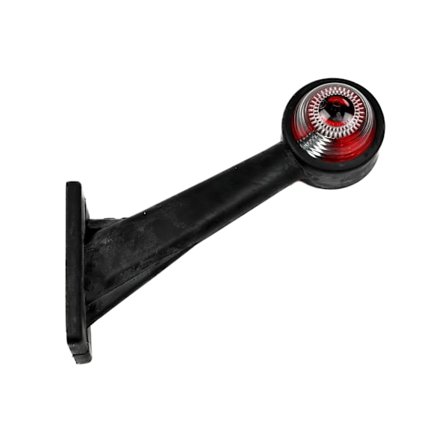 Positionslampa gummi 45° 190 mm röd/vit E-mark