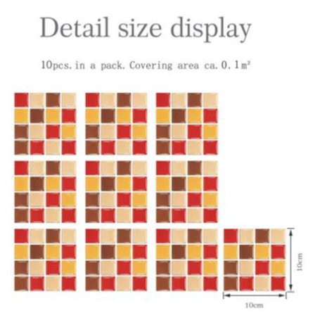 Mosaikfliser vægmærkat 02 02