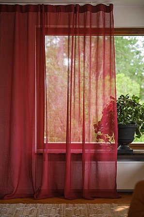 Jotex - Multifunktionsgardin 1 Længde Ekstra Bred Vinrød - CAISA - Køb Multifunktionsgardiner hos Jotex