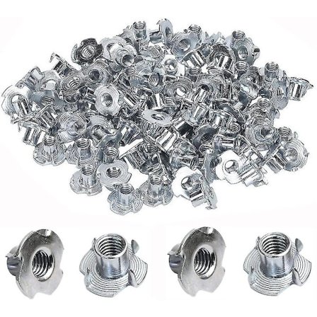 20 stk. fireklør-muttere for møbler, robuste og holdbare