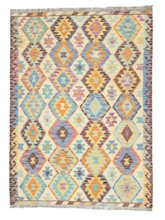 Hand Woven Kilim Afghan Old Style Rug 146X198