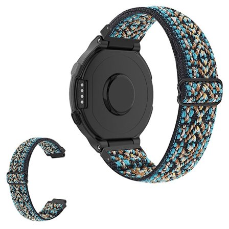 Ainutlaatuinen joustava nylon säädettävä solki Garmin Forerunner kellolle - Sininen / Vihreä / Vihreä