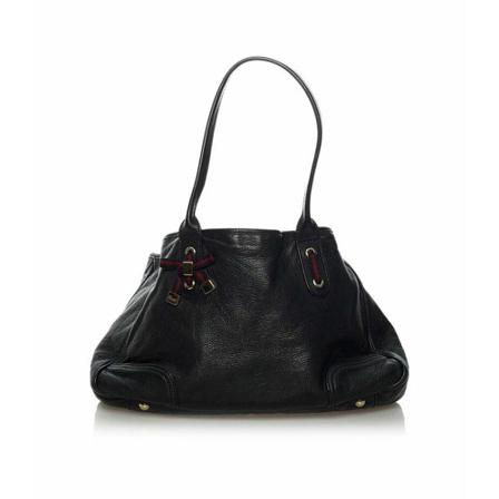 Gucci Vintage, Princy Tote Bag Zwart, Dames, Maat:ONE Size,leer