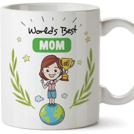 Mor Kop Verdens Bedste Mor Kaffe Mor Kop til Morgenmad/Mors Dags Gave/Moderens Dag/Fødselsdagsgaver til Mor/Keramik 330 ml