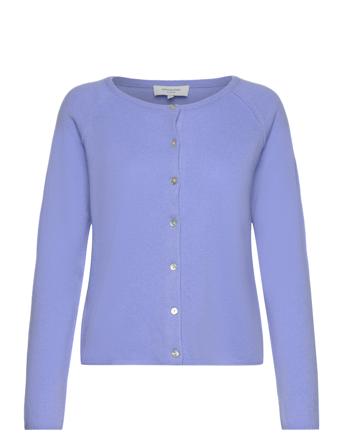 Wool & Cashmere Cardigan Strikkegenser Cardigan Blå Rosemunde*Betinget Tilbud