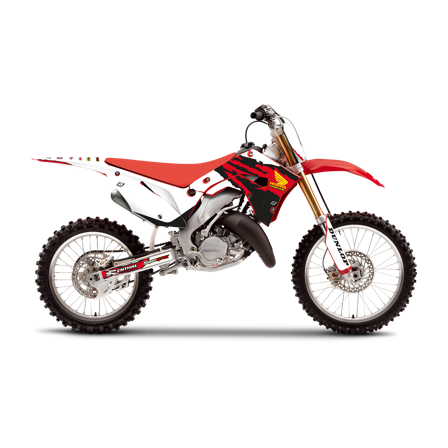 Retro-Aufkleber Set + Sattel Blackbird - Honda CR 125R 2002-2007