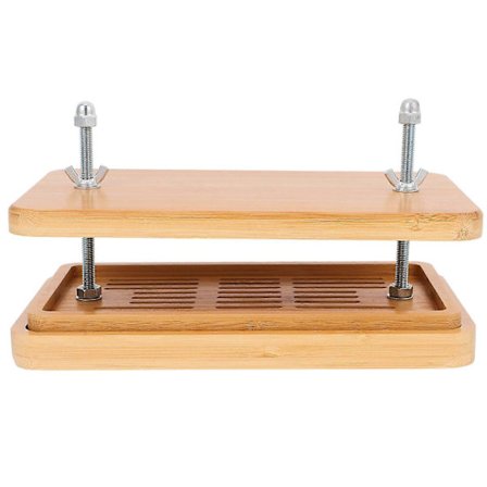 Tofupress i bambu för att pressa tofu, köksredskap (LGL) Choklad