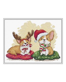 Broderikit Billede Fejrer jul - M.P Studia