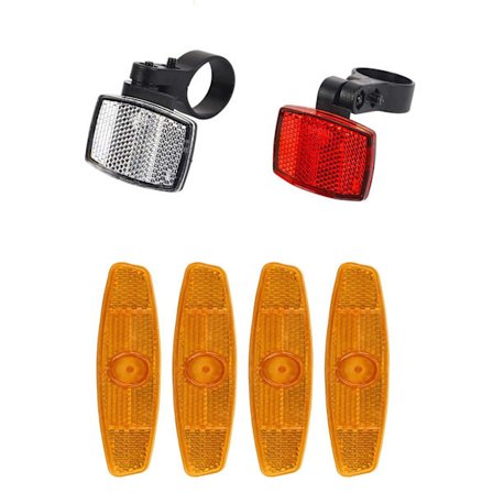 Pyörän Heijastimet Etu Takana Maastopyörän Puolaheijastimet Kissan Silmä Heijastimet Maastopyöräilyyn Yöllä, 4 Pyörän Puolaa, 2 Pyörän Heijastinta, 