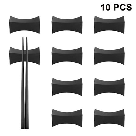 Ätpinnehållare 10 st Ätpinnestöd i aluminium Fäste svart Bestickbricka för bord Asiatiskt bestickset Restaurangtillbehör