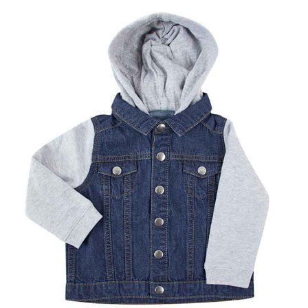 Larkwood Barnjacka i Denim med Huva för Barn/Barn 3-4 År Denim Blå