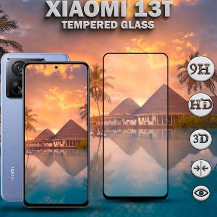 Xiaomi 13T - Härdat glas 9H - Super kvalitet 3D Skärmskydd