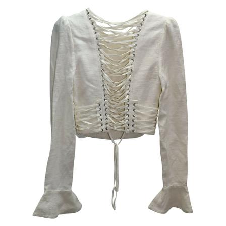 Zimmermann, Sleeveless Tops Beige, Dames, Maat:S