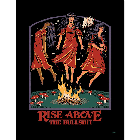 Steven Rhodes Rise Above The Bullshit Inramad Poster 40cm x 30cm