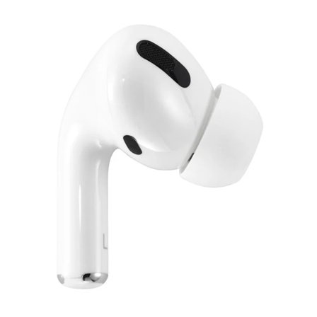 Single left earbud of Apple AirPods Pro 1 generation without charging case.