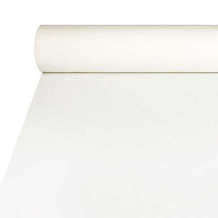 Stofflignende Papirduk Rulle Hvit