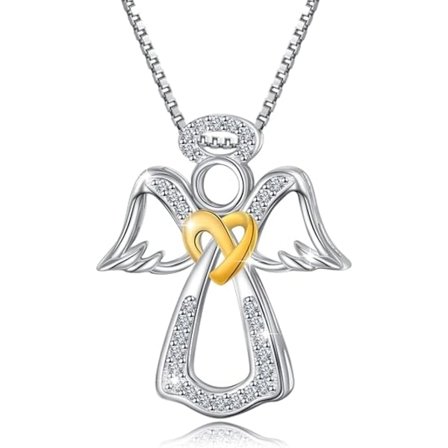 Skytsengel halskæde til kvinder i 925 sterling sølv, du er min engel med vinger, vedhæng, smykkegave til piger