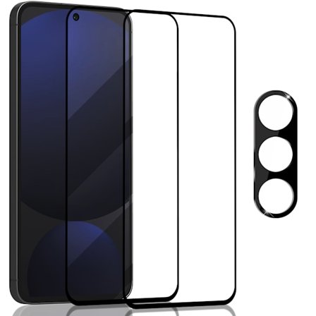 2-Pack Samsung S24 FE Skärmskydd & 1-Pack linsskydd - Härdat Glas 9H - Super kvalitet 3D