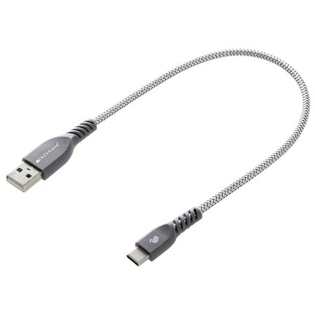 Sterk, slitesterk flettet USB-C lade- og datasynkroniseringskabel (1 fot/30 cm) Kompatibel med Samsung Tab S6 Lite, Tab A7 10,4", T510,