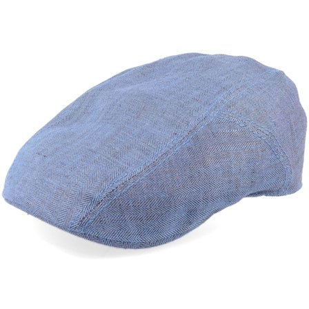 Stetson - Ble flatcap Czapka Z Daszkiem - Ivy Linen Blue Flat Cap @ Hatstore