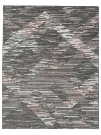 Louisville Tæppe Moderne Mørkegrå/Sort (Uld, Indien)