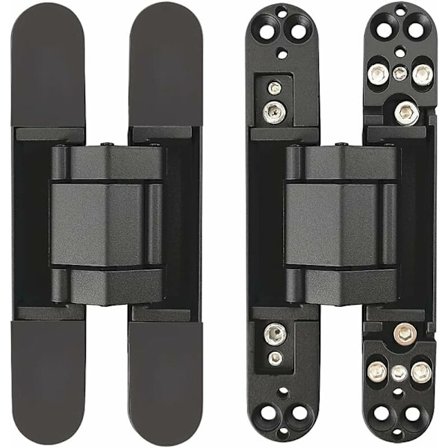 Usynlige hængsler til skjulte døre Justerbare Heavy Duty 3-D skjulte hængsler - Sort - 1 par